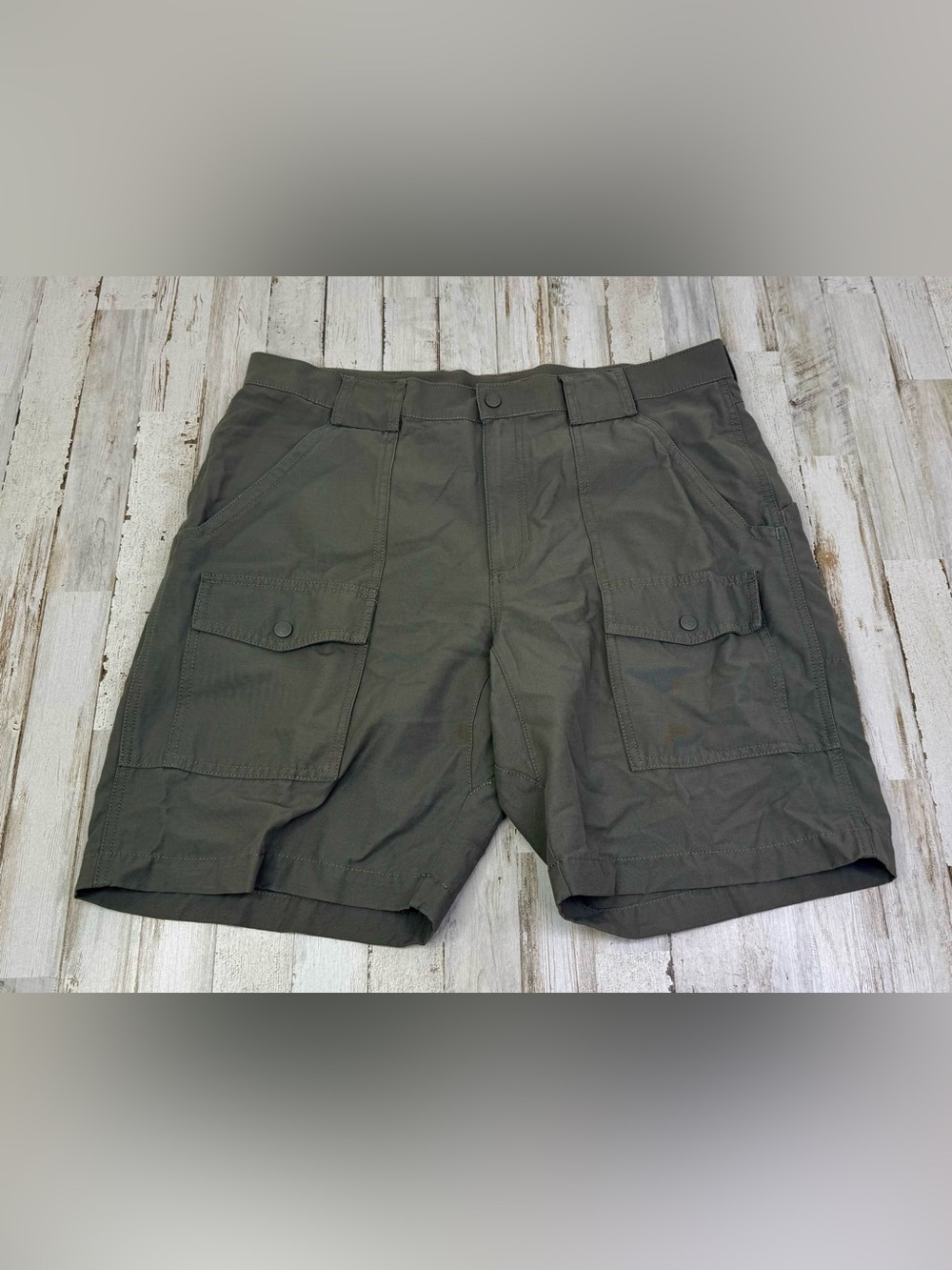 Woolrich Cargo Shorts Mens 38 Gray Cotton Nylon Casual Hiking Outdoor Y2K